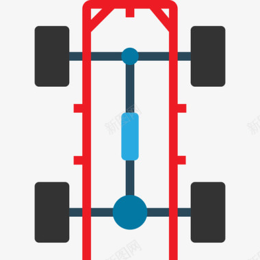 底盘汽车修理5扁平图标图标