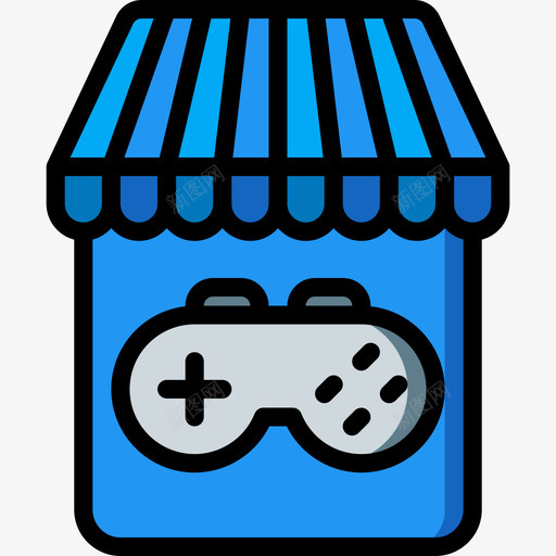 游戏商店游戏开发5线性颜色图标svg_新图网 https://ixintu.com 游戏商店 游戏开发5 线性颜色