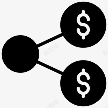 商业网络现金流财务规划图标图标