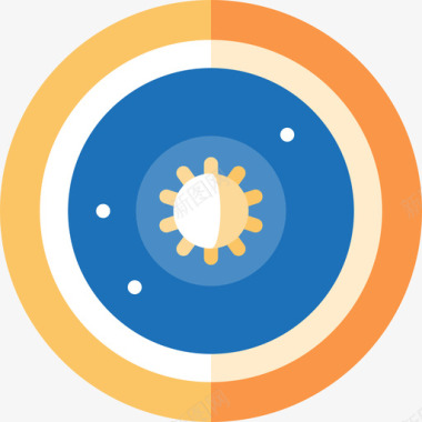 太阳系宇宙24平坦图标图标