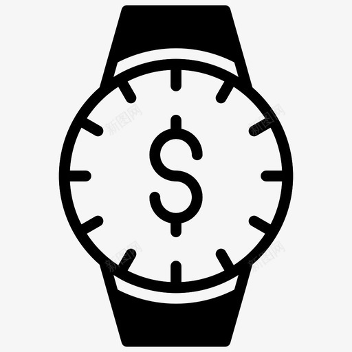 时间就是金钱计划生产力图标svg_新图网 https://ixintu.com 储蓄和投资雕文图标 手表 时间就是金钱 时间管理 生产力 省钱 计划