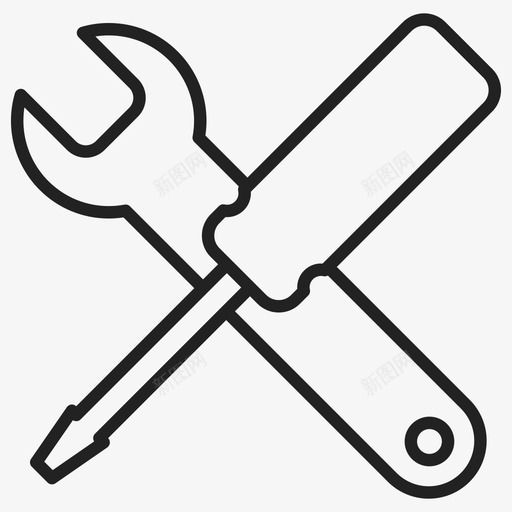 工具箱app螺丝刀图标svg_新图网 https://ixintu.com app 工具箱 扳手 螺丝刀