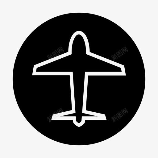 旅行机场航班图标svg_新图网 https://ixintu.com 旅行 机场 航班 运输 飞机