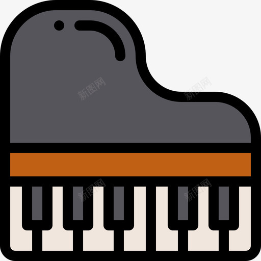 钢琴乐器4线颜色图标svg_新图网 https://ixintu.com 乐器4 线颜色 钢琴