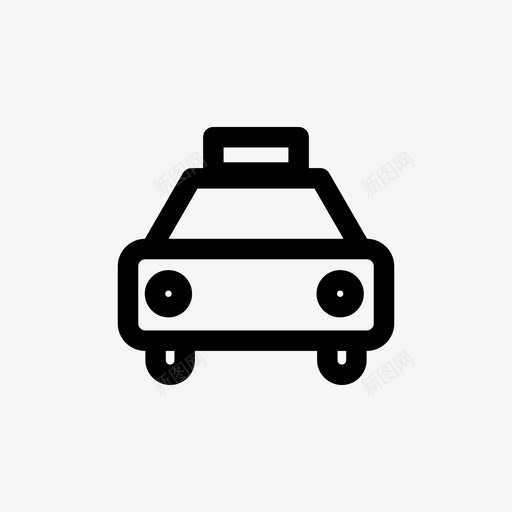 出租车汽车公共交通工具图标svg_新图网 https://ixintu.com 公共交通工具 出租车 汽车 车辆