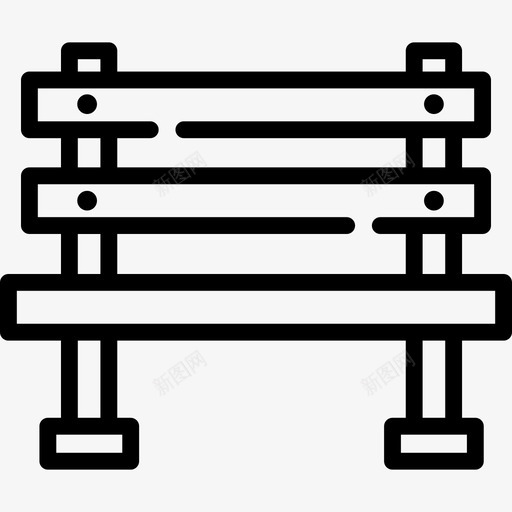 长凳动物园3直线型图标svg_新图网 https://ixintu.com 动物园3 直线型 长凳