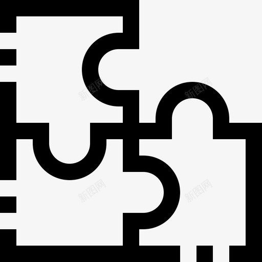 拼图商业和金融42线性图标svg_新图网 https://ixintu.com 商业和金融42 拼图 线性