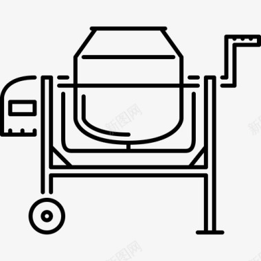 混凝土搅拌机8号楼直线图标图标