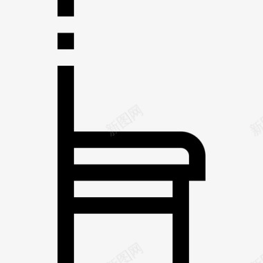 椅子室内和家具直线型图标图标
