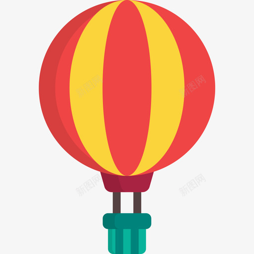 热气球旅行32扁平图标svg_新图网 https://ixintu.com 扁平 旅行32 热气球