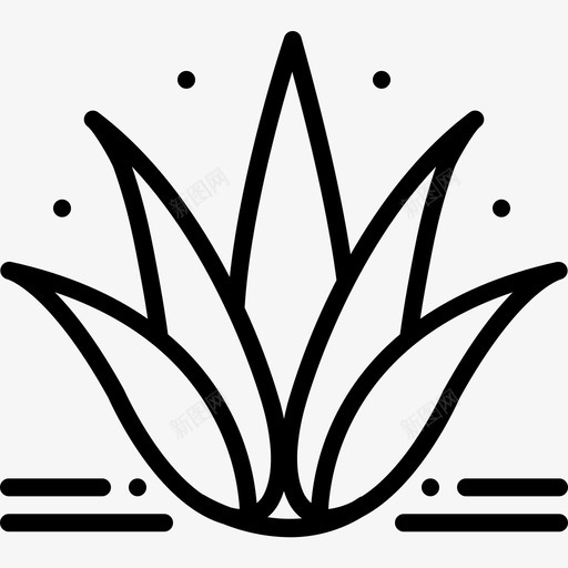 龙舌兰芦荟草药图标svg_新图网 https://ixintu.com 天然 植物 芦荟 草药 龙舌兰