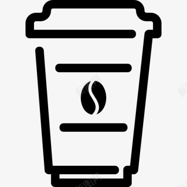 咖啡创业18号直线型图标图标