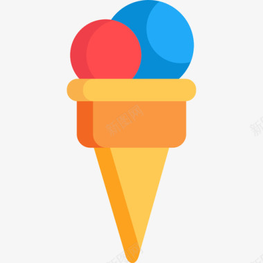 冰淇淋庆祝活动4平淡图标图标