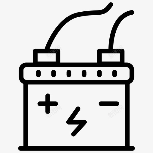 汽车电池电池充电汽车蓄电池图标svg_新图网 https://ixintu.com 机器人工程线图标 汽车电池 汽车蓄电池 电池充电