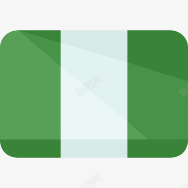 尼日利亚国旗6平坦图标图标