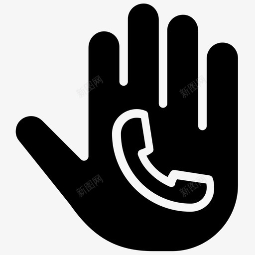 手机技术旧手机电话接收器图标svg_新图网 https://ixintu.com 手机技术 旧手机 未来技术字形图标 电话技术 电话接入 电话接收器