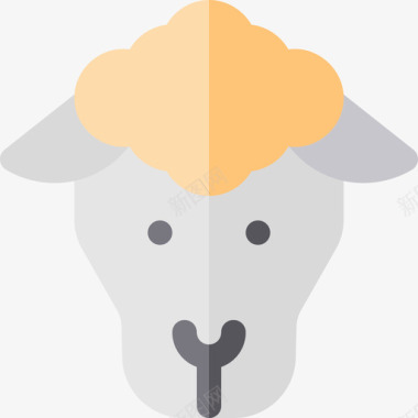 绵羊野生动物2平坦图标图标