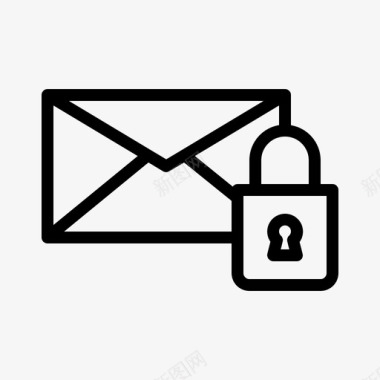 安全电子邮件锁定策略图标图标
