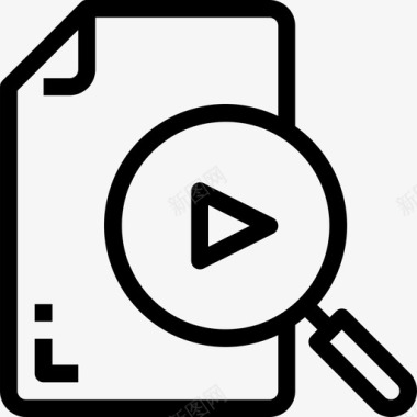 视频文件音乐和多媒体线性图标图标