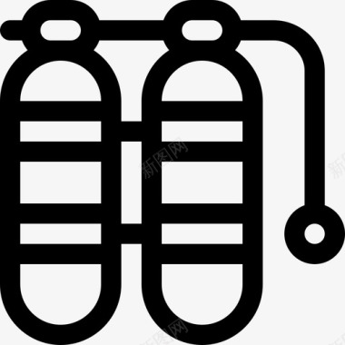 氧气罐极限运动14线性图标图标