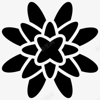 莲花睡莲莲花雕图标图标