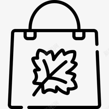 购物袋秋季25直线型图标图标