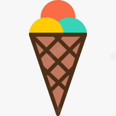 冰淇淋生日派对29平铺图标图标