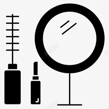 化妆口红睫毛膏图标图标
