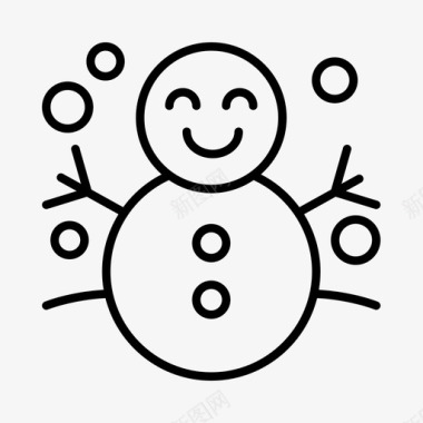 雪人圣诞节节日图标图标