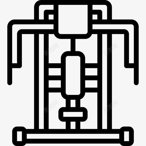 压力机健身器材16线性图标svg_新图网 https://ixintu.com 健身器材16 压力机 线性