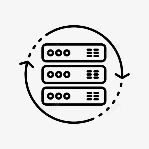 刷新重新加载服务器图标svg_新图网 https://ixintu.com 刷新 服务器 行图标 重新加载