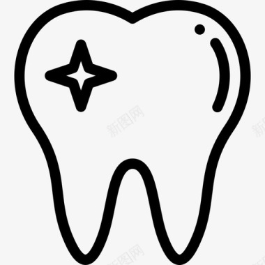 牙齿医疗保健9线性图标图标