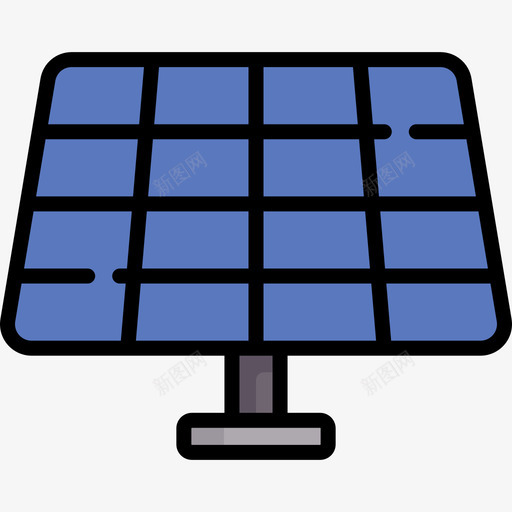 太阳能电池板电工工具和元件线颜色图标svg_新图网 https://ixintu.com 太阳能电池板 电工工具和元件 线颜色