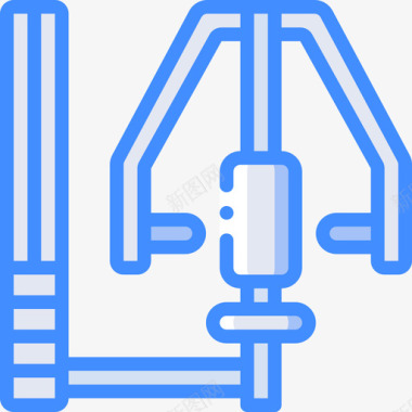 机器健身器材14蓝色图标图标