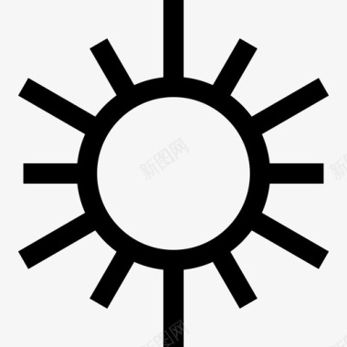 太阳自然40直线型图标图标