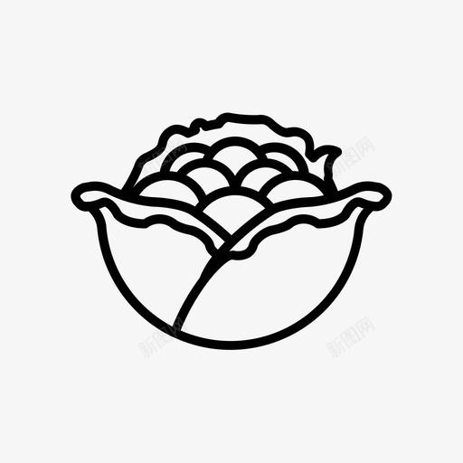 花椰菜食用食品图标svg_新图网 https://ixintu.com 花椰菜 蔬菜 配料 食品 食用