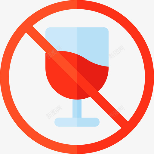禁止饮酒信号和禁令3平淡图标svg_新图网 https://ixintu.com 信号和禁令3 平淡 禁止饮酒