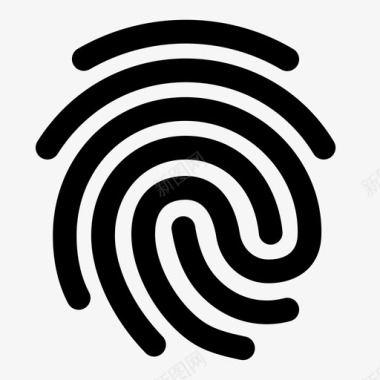 指纹身份安全图标图标