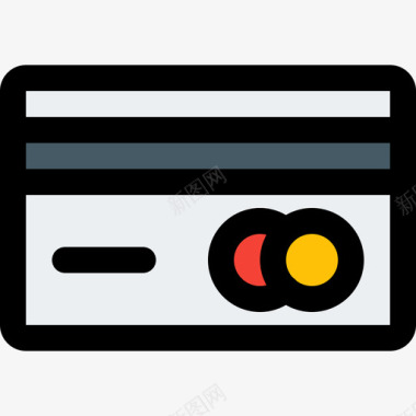信用卡商业和金融32线性颜色图标图标