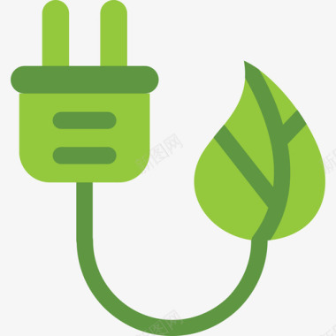 生态绿色能源2平坦图标图标