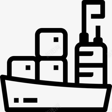 海运运输和交货直达图标图标