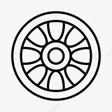 车轮轮毂盖赛车图标图标