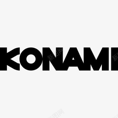 Konami视频游戏标志5线性图标图标