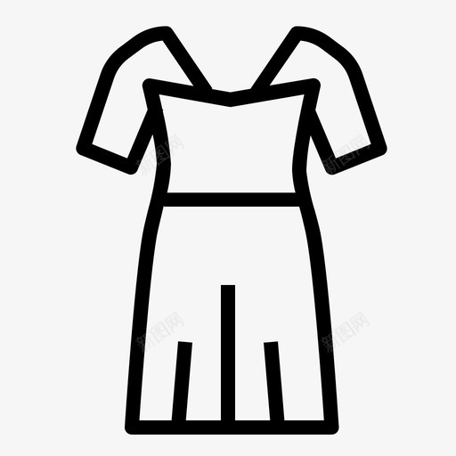 服装时尚女性化图标svg_新图网 https://ixintu.com 女性化 时尚 时尚轮廓 服装
