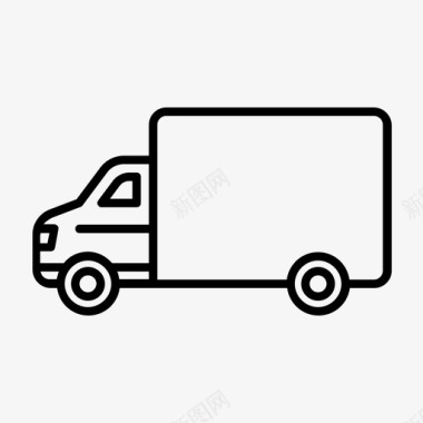 卡车汽车小型卡车图标图标
