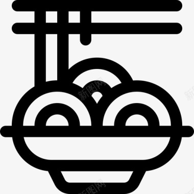 面条中国年直系图标图标