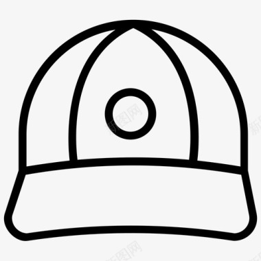 运动帽棒球帽板球帽图标图标