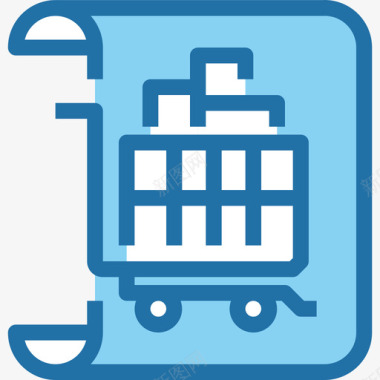 购物清单购物和电子商务3蓝色图标图标