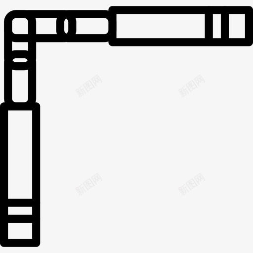 双节棍户外活动8直线型图标svg_新图网 https://ixintu.com 双节棍 户外活动8 直线型