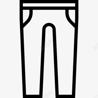 裤子购物85直线型图标图标